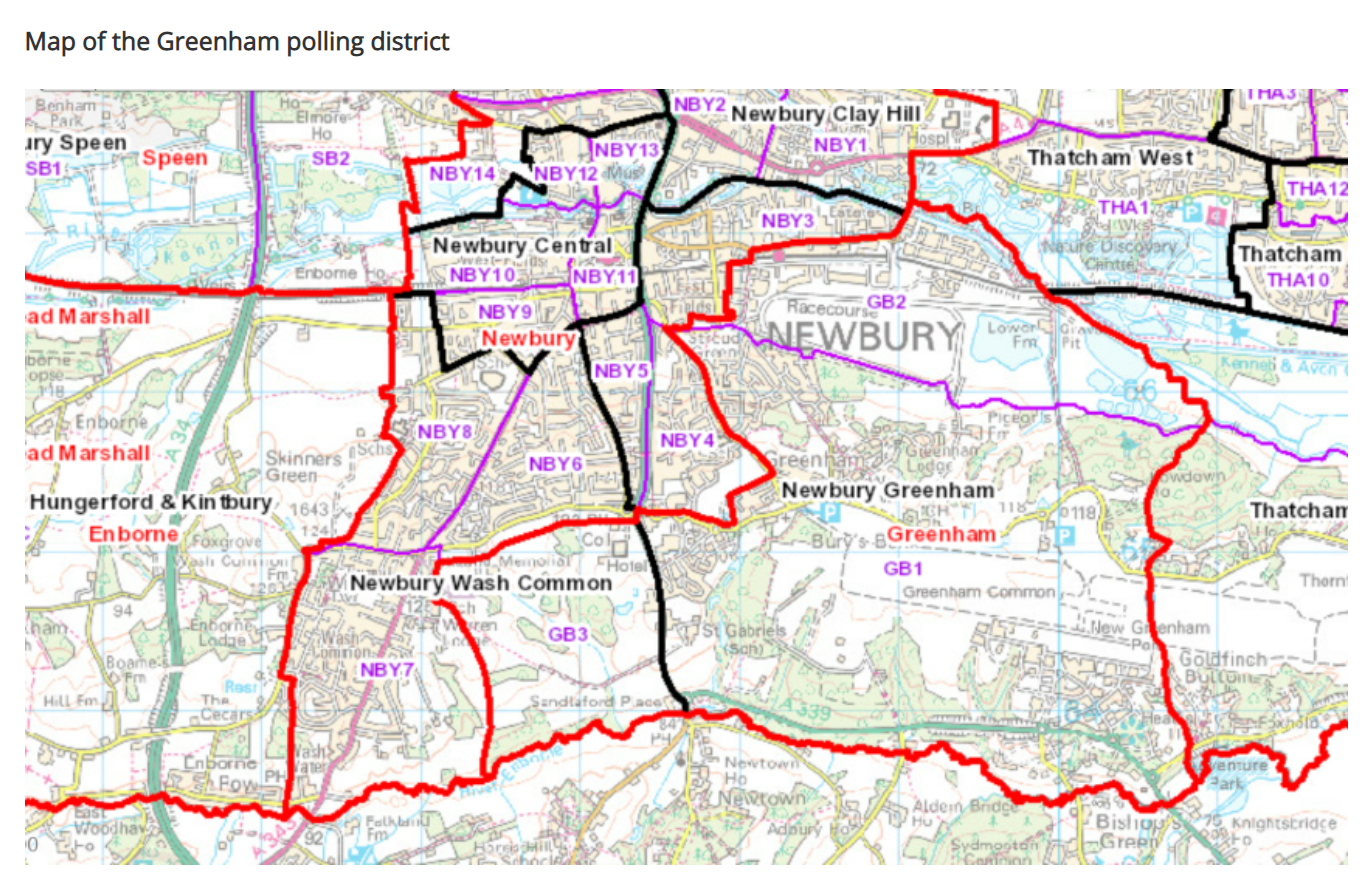 Greenham Voting map